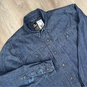 Saint Mens L Model‎ 4016 Unbreakable Denim Motorcycle Jacket Shacket zip Sa1nt